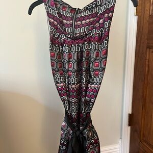 Apt. 9 Fuchsia and Black Patterned Top